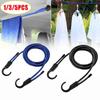 1/3/5PCS Stretch Elastic Adjustable Bungee Cords Hooks Bikes Rope Tie Luggage Car Strap Roof Rack Extra Wide Opening Steel Hook