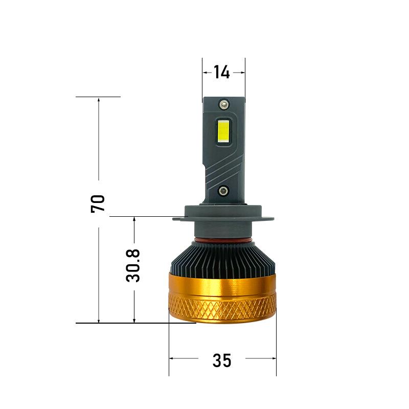 

220W High Power LED Car Headlights - H4 & H7 High Brightness Spotlight with Double Copper Tube & External Driver