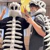 Dinosaur Skeleton Costume 3D Skull Headpiece Spine for Cosplay Dress Up Play Parties Photos