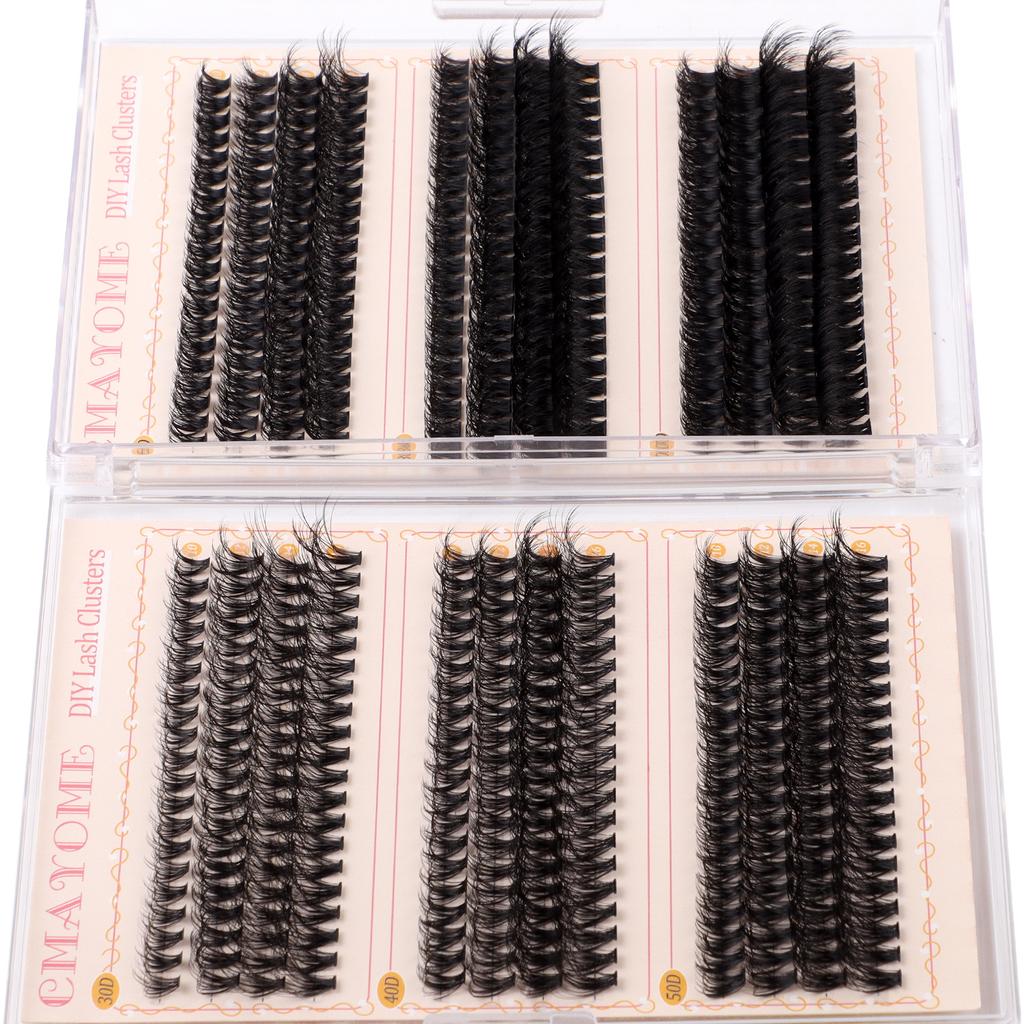384 Tufts False Eyelashes Set 10-16Mmdiy Segmented D Song Thick Single Tufts Eyelashes