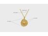 European and American Style Compass Pendant Necklace, 18K Gold-Plated Titanium Steel Clavicle Chain.
