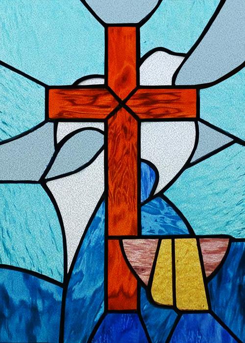 

Frosted Window Film for Privacy Static Cling Removable Retro Vintage Decorative Stained Glass Style Home Office Decor (as the picture,25X35cm(small))