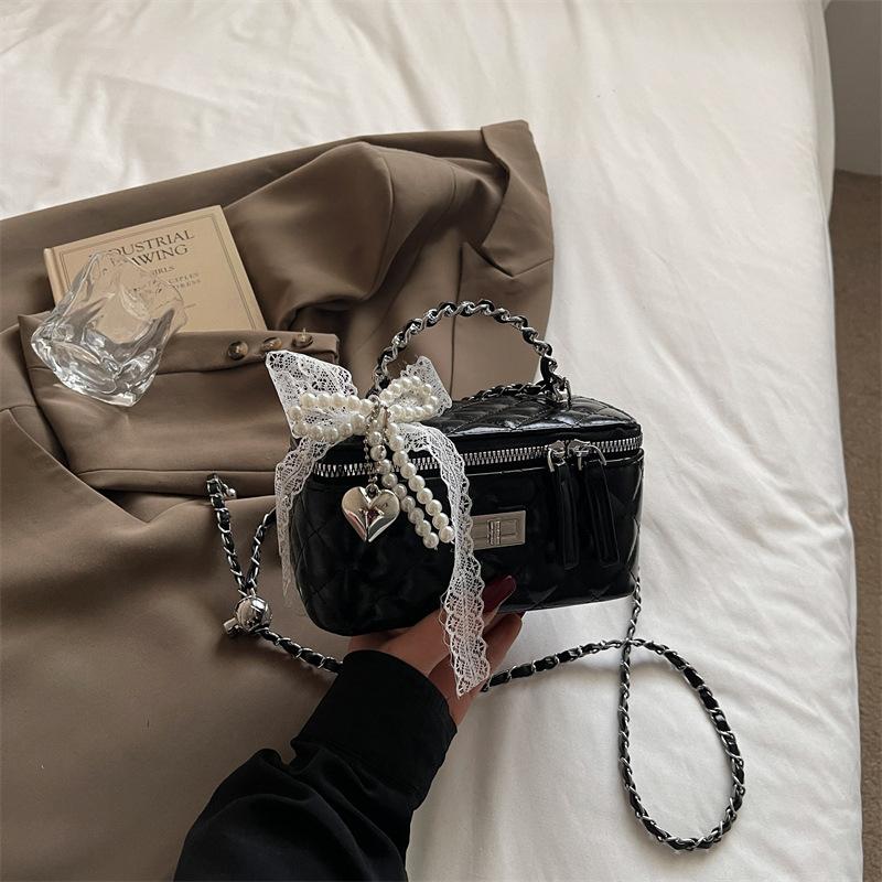 Raute Stickgarn Tasche Damen neue Sommer vielseitige Kette Umhängetasche modische tragbare Box kleine quadratische Tasche