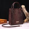 New Fashionable Alligator pattern Shoulder Bag High quality Retro Handbag All match Women's Multifunctional Small Square Bag