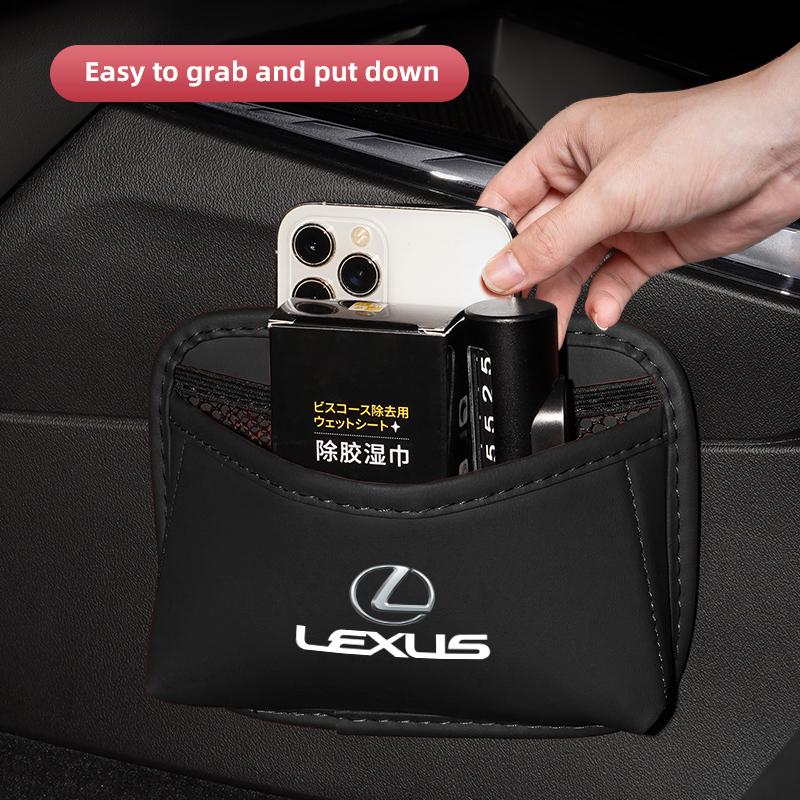 AIN1 Car Organizer Pocket Bag Cards Phone Key Paste Bag Interior Keychain For Lexus F-SPORT ES RX NX LS UX LM LX GX LC RZ IS CT GS RC