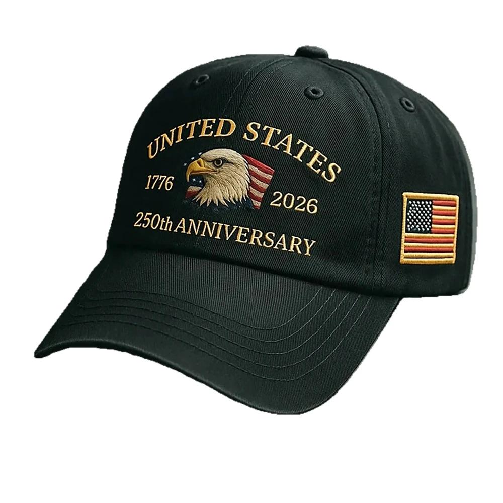 Baseball Patriotic Usa Hat Anniversary 250Th New Brand Latest Fresh Caps Eagle Embroidery Stitched Baseball Hats For Men Women 250 Year Anniversary
