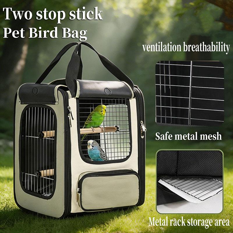 Pet Parrot Backpack Suit Carrying Cage Outdoor Travel Breathable Carrier Bird Canary Waterproof Portable Transport Bag Birds