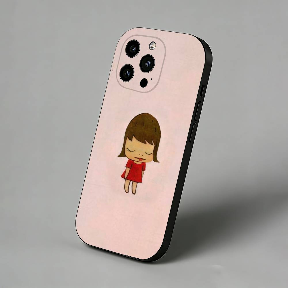 

Cute Y-Yoshitomo Nara Slim Back Phone Case for iPhone 17 Air 16 Pro Max 16e 15 Plus 14 13 Mini 12 11 Protective Cover iPhone12PROMAX