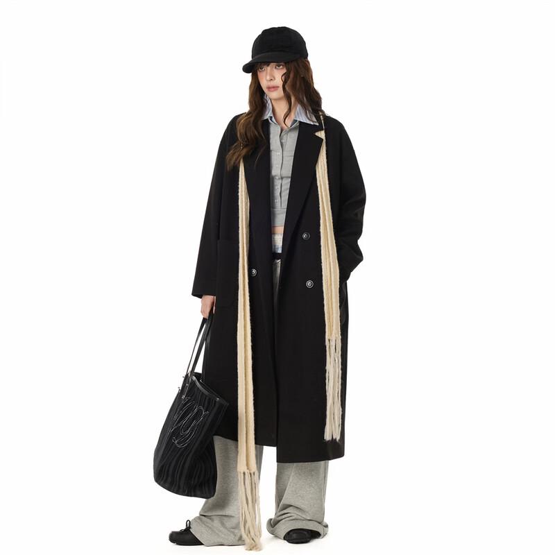 GOLFCROSS Unisex Simple British Style Oversized Trench Coat