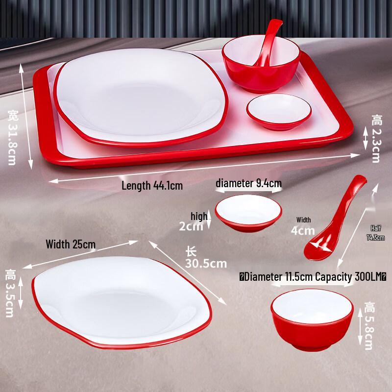 

Commercial Melamine Tableware 4-Piece Set