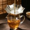 Tea Strainer for Cups and Teapots, Umbrella-Shape 304 Rustproof Steel Infuser Loose Leaf Filter with Wood Drip Rest Base