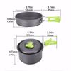 Camping Cookware Set 1-2 Person Outdoor Pot Tableware Kit Travel Cutlery Utensils for Camping Backpacking Outdoor Cooking Picnic