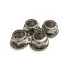 64 Titanium M10 P1.25 Set of 4 Sprocket Nuts Flange Nuts Lock Nuts (Natural)