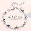 Damen S Herzförmiges Diamantarmband Zarter Modeschmuck für Freundin Geschenk