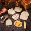 6 Unfinished Wooden Pumpkin Ornaments for DIY Autumn, Halloween, and Thanksgiving Decor