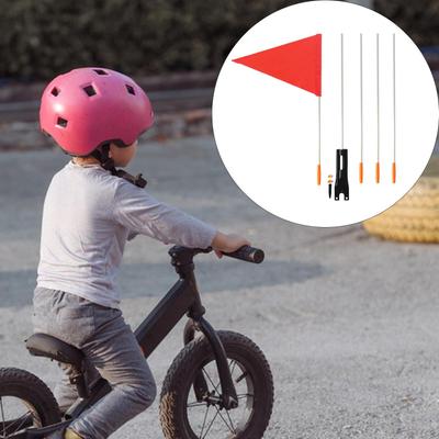 Bandera para Bicicleta con Asta para Niños, Asta de Fibra de Vidrio, Bandera Impermeable, Alta Visibilidad