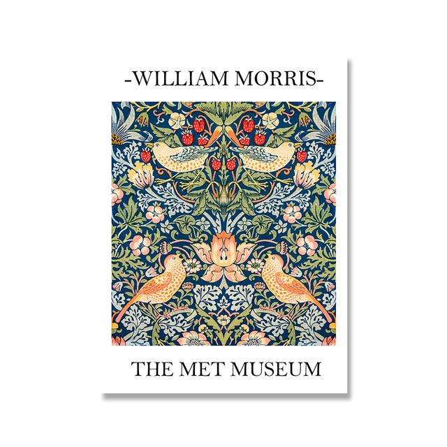 William Morris Leinwanddruck Victoria and Albert Museum Ausstellungsplakat London Underground Jugendstilgemälde Wanddekoration