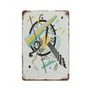 Wassily Metal Signs Kandinsky Geometric Wall Art Posters Decor Modern Abstract Style Tin Signs Picture for Bar Living Room