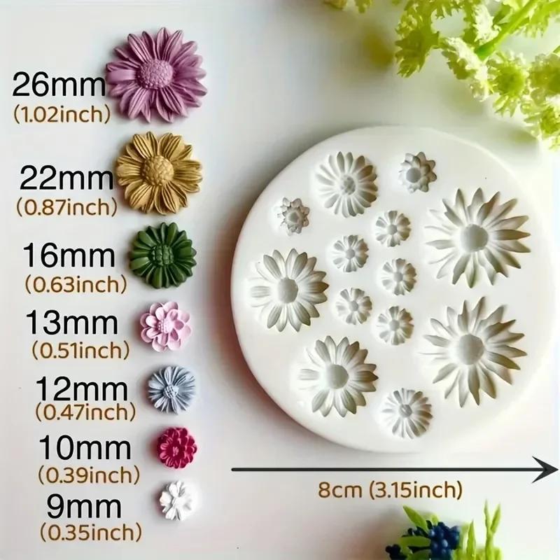 1 Stück Blume Silikonform Bouquet Polymer Clay Blume Gießform Für DIY Ohrring Anhänger Herstellung Polymer Clay Bastelformen DIY