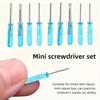 10pcs Blue Mini Screwdriver Set, Toy 2mm Cross Word Repair Tool, Suitable For Exercising Hands-on Ability Small Repair Tool, Cry