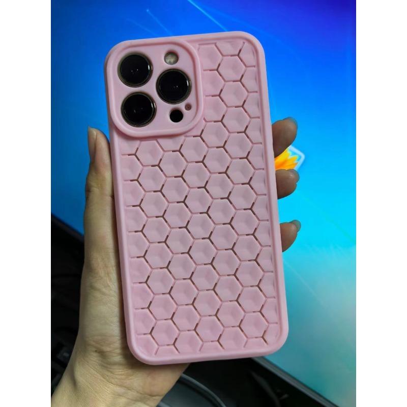 Honeycomb Hole Apple 15/14/13 Pro Max Phone Case 12 Soft and 11 Fine Hole Breathable Protective Case