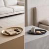 Decorative Aluminum Tray | Smooth Electroplated Finish, contemporary minimalist Style, Metal
