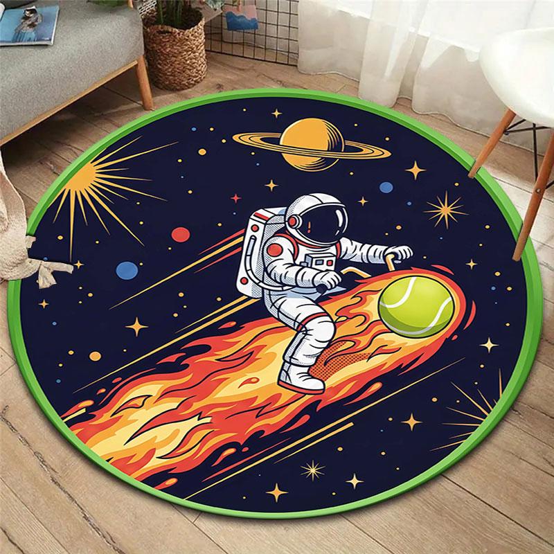 Ridingballsports Round Area Rug,Carpet Rug for Living Room Bedroom Sofa Playroom Decor,Non-slip Floor Mat