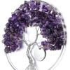Dream Catcher Tree of Life Hanging Decoration Amethyst Healing Crystals Purple Dreamcatcher
