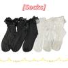 Ins Trend Lolita Spitze Schleife Fee Socken Baumwolle Wadenhoch Süß Und Niedlich