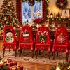 4 pcs Dwarf Chair Protective Sleeves Dustproof Christmas Ornaments  Home Decoration