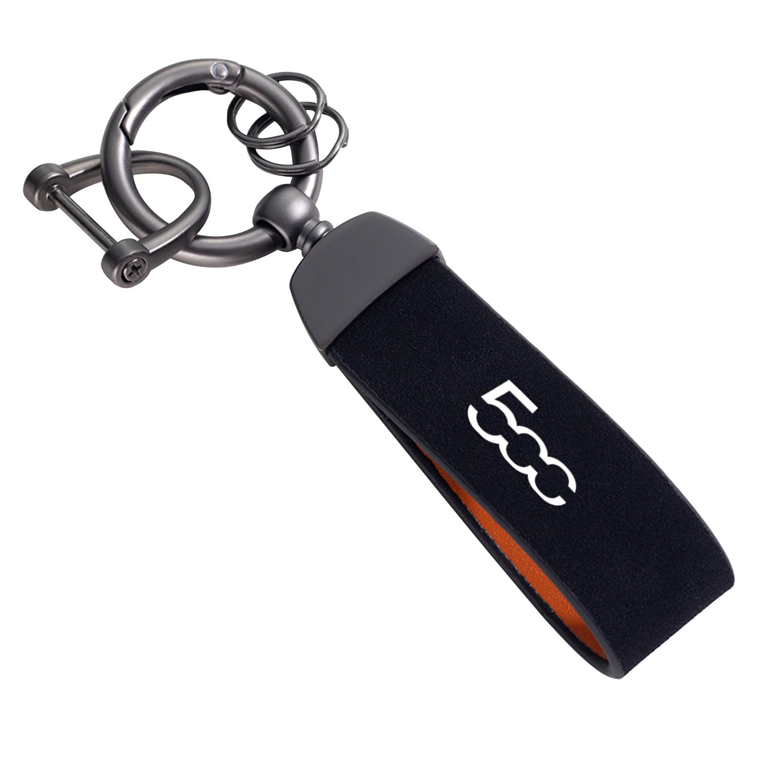 

Toyozo Car Keychain, Suitable for Fiat, Key Ring, Car Keychain, Abrasion Resistant, Alloy, Short Applicable Fiat 500C чорний