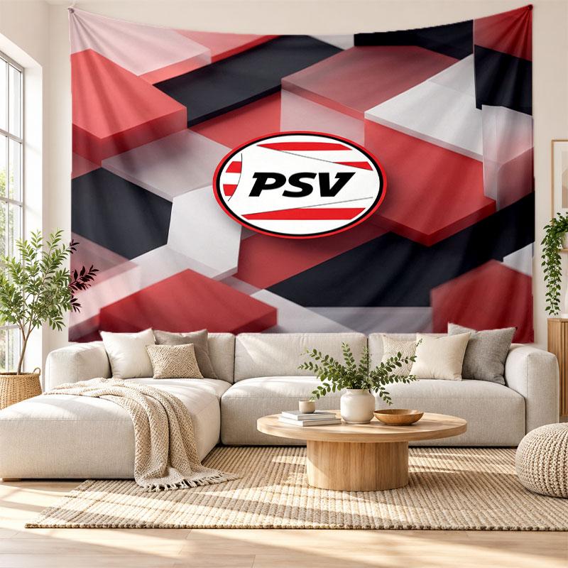 PSV Eindhoven FC Wall Tapestry, Soft Fabric Wall Hanging, Decorative Backdrop For Bedroom Home Wall Art