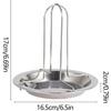 Chicken Roaster,Stainless Steel Chicken Roaster Rack BBQ Roaster Rack Vertical Roaster Rack for Oven or Barbecue Grill Accessories(Silver)