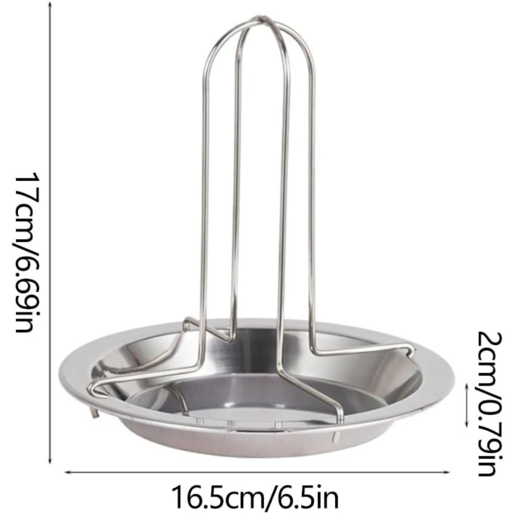 Chicken Roaster,Stainless Steel Chicken Roaster Rack BBQ Roaster Rack Vertical Roaster Rack for Oven or Barbecue Grill Accessories(Silver)