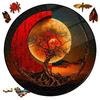 Earth Scenery Round Wooden Puzzle Art Unique Shaped Pieces Wooden Toys for Adults Perfect Christmas birthday Landscaping Gift