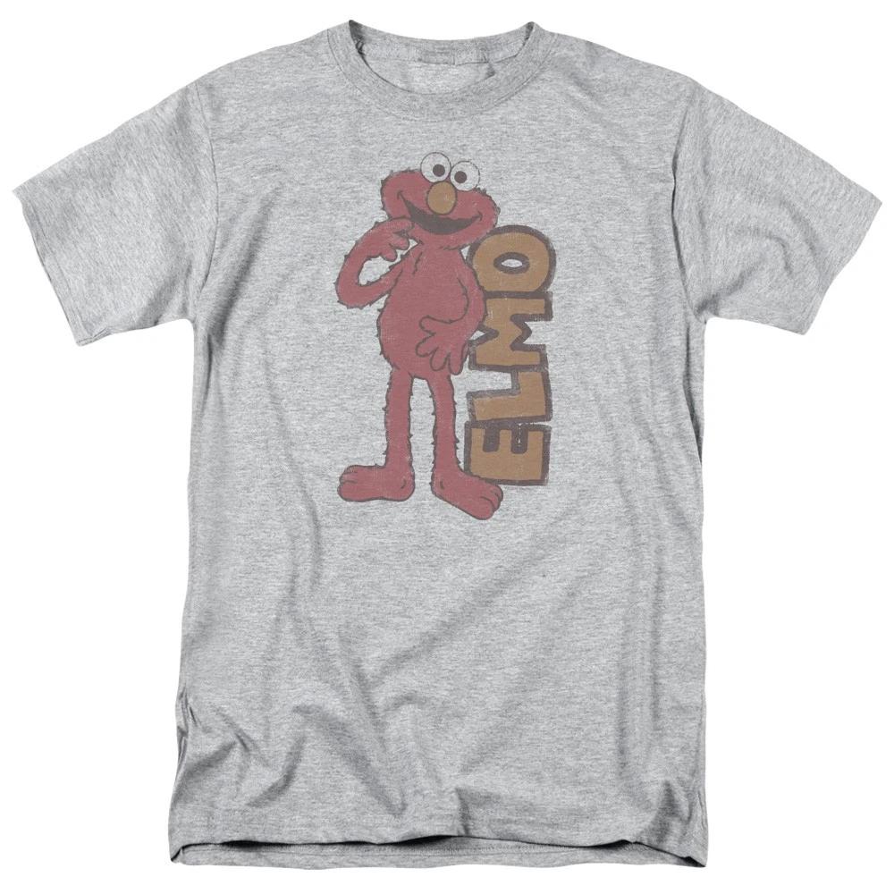 Sesame Street - Vintage Elmo -  Unisex Short Sleeve Children s T-shirt - Gray 130