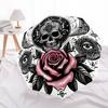 Glowing Skulls And Hearts On Mint Background Outdoor Automatic Umbrella Folding Umbrella With 8 Ribs Foldable Design For Women Men Stylish Accessory