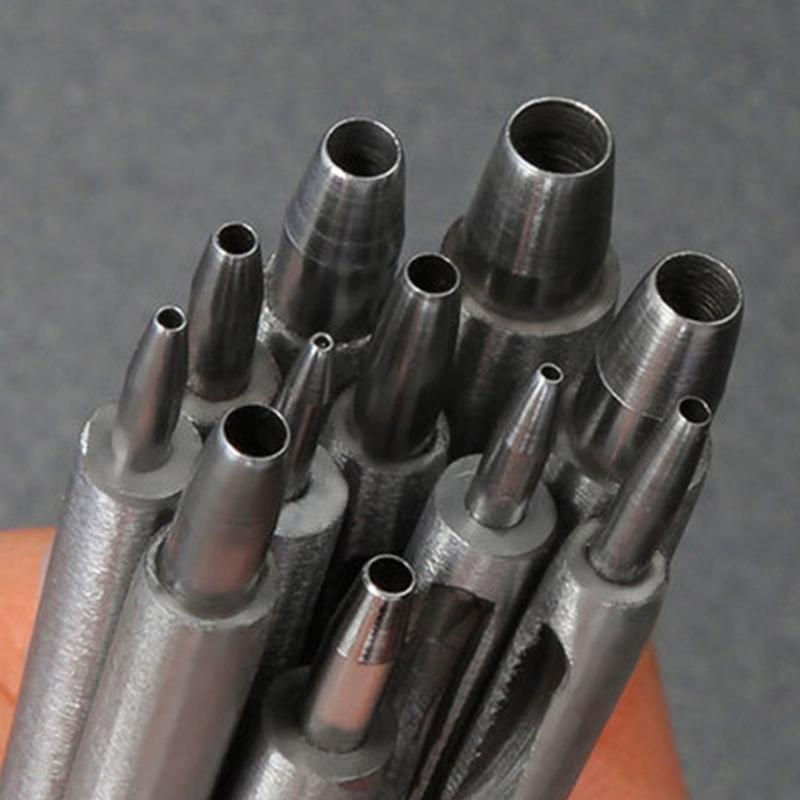 Leather Hole Punch Cutter Tool, Stainless Steel Leather Punch Tool Round Hollow Punch Cutter for Watch Band Canvas Belt