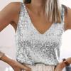 Sequins V-neck Tank Top,Elegant Sleeveless Tank Top,Spring/Summer,Women's,Europe,America,Sexy,Ladies,Sequins,Summer Light,Sexy V-neck Women's,Tank Top
