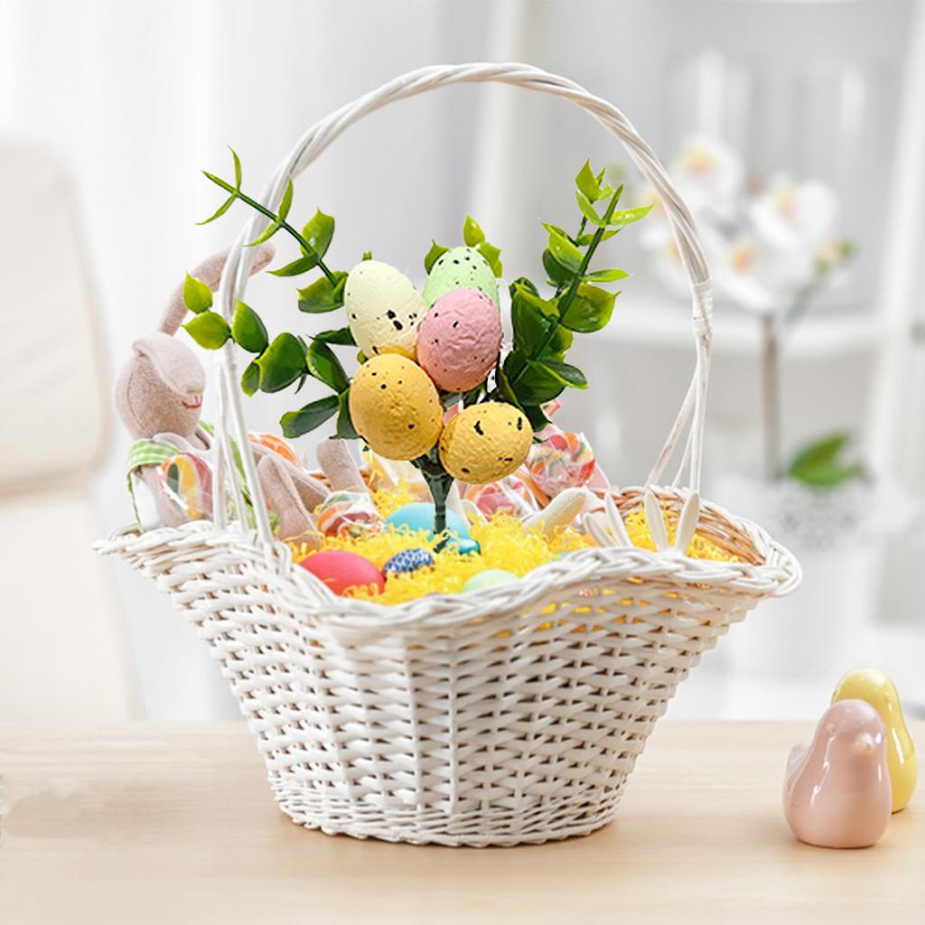 Artificial Easter Egg Branch Plastic Foam Easter Egg Pick Decoration for Hotel Restaurant Home Party