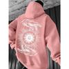 Lässiger Kapuzenpullover für Damen und Herren mit Palmen-Sonnen-Print, die perfekte Wahl für coole Jugendliche in den Herbst- und Wintermonaten