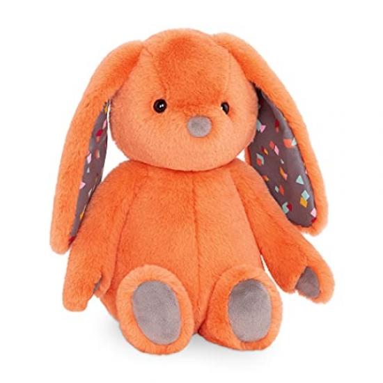 B. Toys Coral Bunny – Lapin En Peluche Orange 30 Cm Ultra-Doux, Lavable En Machine, Pour Bébé Dès La Naissance – HappyHues