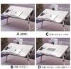 AROUSE Folding Table Bed Desktop Height Adjustable with Book Stand 30kg Load Capacity (White, A)