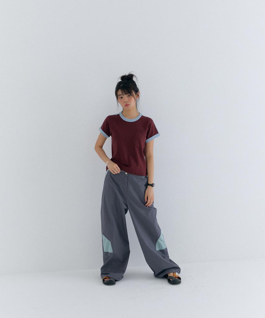 Peulleoti Play Color Pocket T-Shirt In Wine