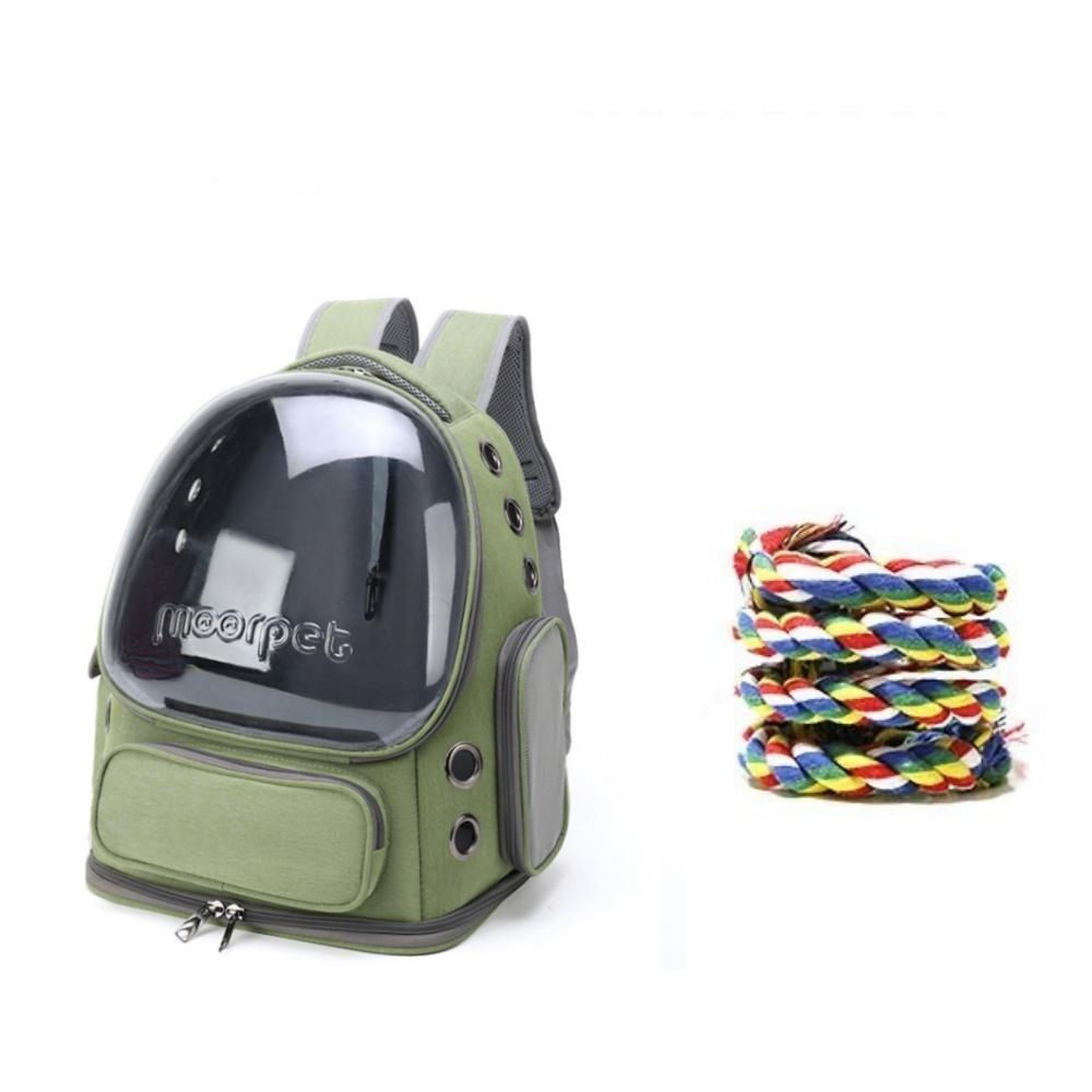 Vogel-Rucksack, Tragetasche, Reisekäfig mit Sitzstange, atmungsaktiv, klares Fenster, Vogel-Reisekäfig für Nymphensittiche, für Tierarztbesuche, Camping, Wandern