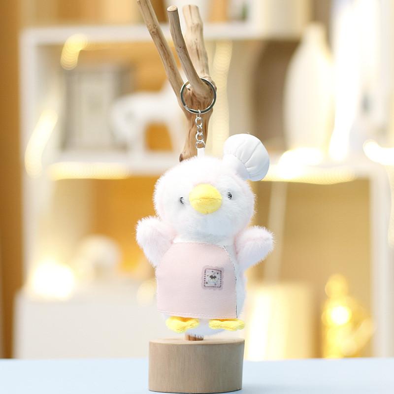 Plush Penguin Chef Keychain With Soft Short Pile For Girls Gift And Bag Decoration