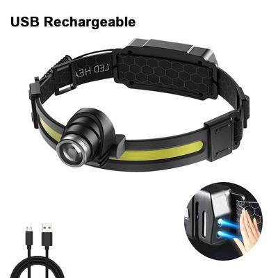 Lampe frontale LED Lumière forte Super Lumineuse Lampe frontale Extérieure Pêche USB Rechargeable Lampe frontale Pour Escalade Randonnée Camping