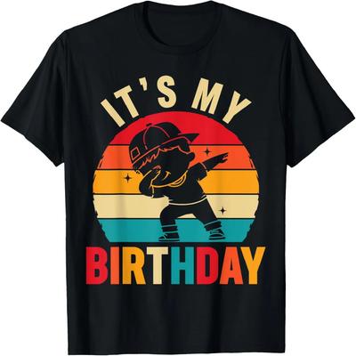 It's My Birthday Retro Dabbing Birthday Kids Boys Girls T-Shirt