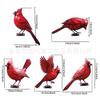 Garten Vogeldekorationen für den Außenbereich 5er-Pack - 2D-Ornamente für Hof, Terrasse, Innenhof