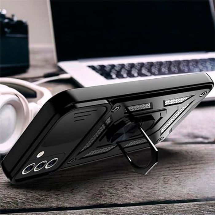 Coque Cool Pour Xiaomi Redmi Note 13 Pro 5G Avec Anneau Dur Noir